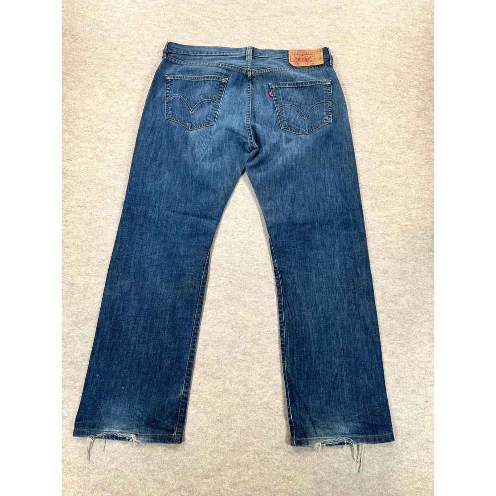 Levi's 501 Original Jeans Mens 36x30 Blue Denim Cotton Straight Leg Button Fly